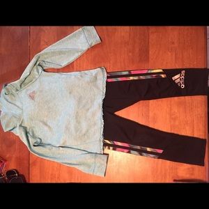 Girls adidas track set